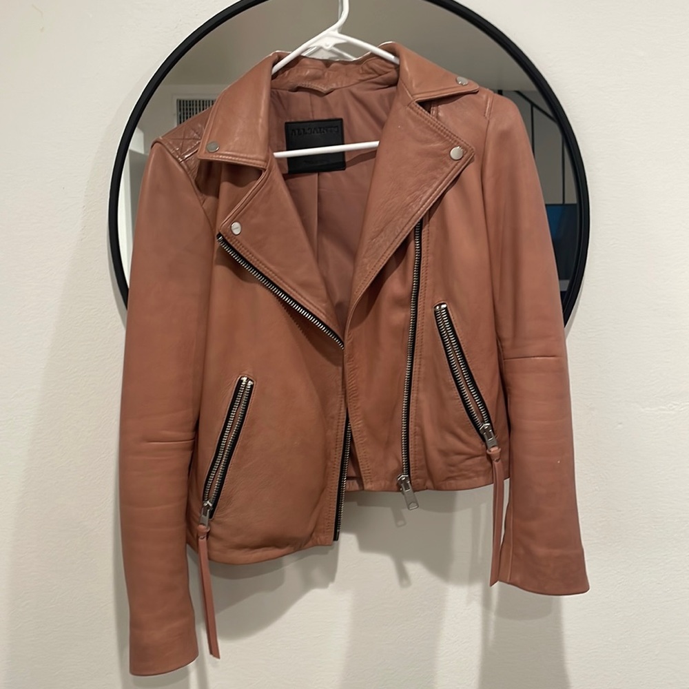 All saints US size 4 lamb leather jacket